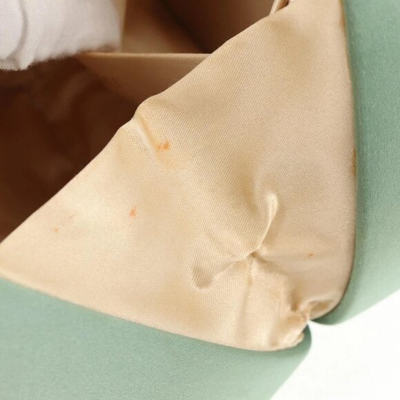 GUCCI Horsebit Backpack Satin Turquoise Blue Gold 005 781 0316 Auth am9199A - Picture 12 of 16